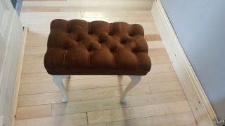Queen Anne Style Dressing Stool Chesterfield Style Seat