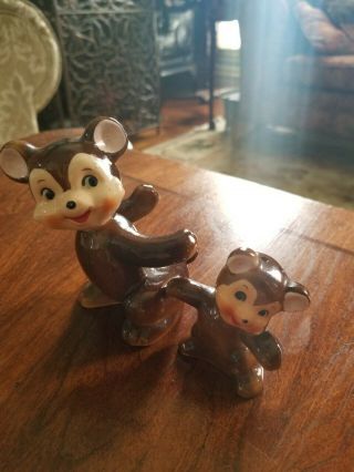 VINTAGE NAPCO MAMA AND BABY BEAR SALT AND PEPPER SHAKERS 3N3456 STICKER 2