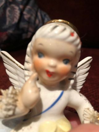 Vintage Napco Ceramic January Angel Statue Japan 2