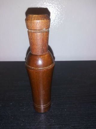 Antique Wooden Hand Carved Duck Call.  5 ".  Vintage Hunting