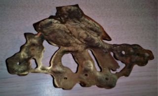 brass owl key holder,  wall mount 2