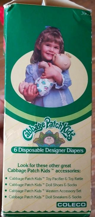 Cabbage Patch Doll Kids Disposable Designer Diapers Coleco 1984 Open 4
