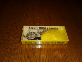 Early Vintage Shannon 5/8 Oz Twin Spinner Fishing Lure Nib