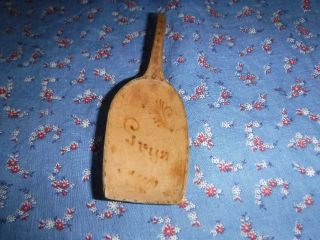 Vintage Small Wood Scoop Swedish Gryn Grain 4 1/8 Inch Long