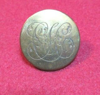 Antique Hunt Button Cottesmore Hunt Chc Engraved 22 Mm Pitt