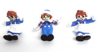 Vintage Raggedy Ann And Andy Rubber Plastic Macmillan 1988