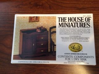 1/12 Scale Chippendale Dry Sink Kit 40019 Open Complete