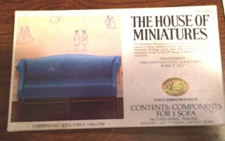 1/12 Chippendale Sofa 40015 The House Of Miniatures Open Box Complete