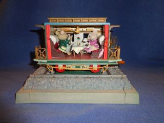 Enesco Railway Romance Train Car Multi - Action/light Music Box.  Collectible
