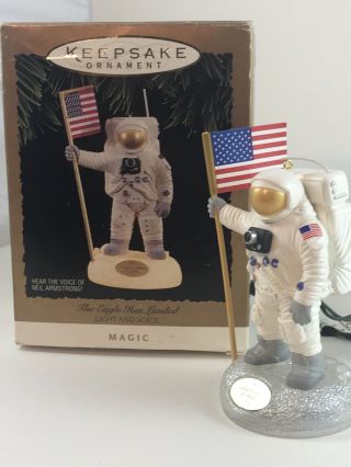 Hallmark Neil Armstrong Ornament Christmas First Man The Eagle Landed Sound