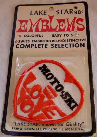 Vintage Moto Ski Snowmobile Cloth Patch In Package