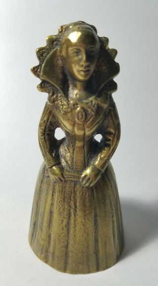 Bronze Brass Metal Bell - Lady Bell In Tudor Costume