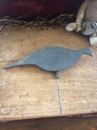 Vintage / Antique Dove Hunting Decoy Wood Carved Painted Bird Clothes Pin