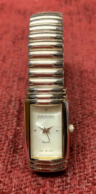 Joan Rivers Classics Watch - Silver Tone/white Face - Battery - Vintage