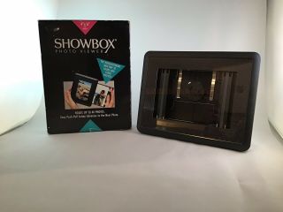 Vintage Showbox Photo Viewer Black Frame Holds Up To 40 Photos 4 " X6 "