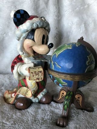 Jim Shore Disney Traditions Seasons Greetings Around The World St.  Nick Globe