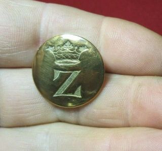 Antique Hunt Button Zetland Hunt Z Crown 23 Mm Brass