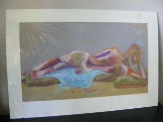 Art Nude Model Life Drawing Pastel Painting By Lisa Clifford - Signed