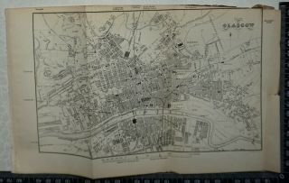 1879 Bartholomew Map Plan Of Glasgow,  Scotland