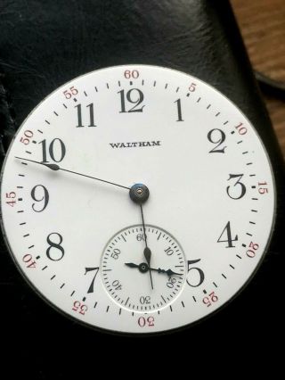 16s Waltham Pocket Watch Movement For Fix Great Dial And Hands