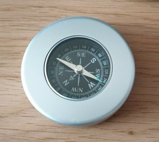 Metal Compass In Tin Vintage