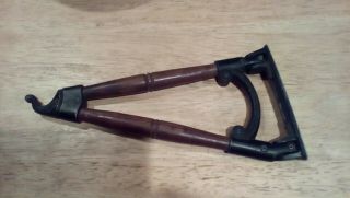 Antique Plant Hanger,  Wood/cast Metal 7 1/2 ".  It Swivels.  Its Really Realy