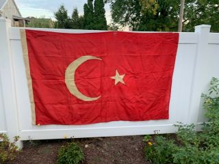 Vintage Cotton Maritime Turkish Flag