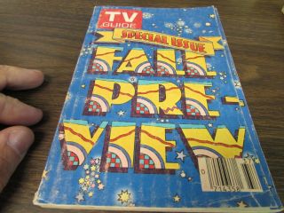 Vintage - Sept 12th 1987 - Tv Guide - Fall Pre - View Special Issue - Cover - Vg