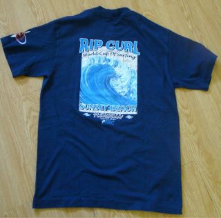 1998 Rip Curl World Cup Of Surfing T - Shirt Sunset Beach Hi Sz S Bob Hogan Asp