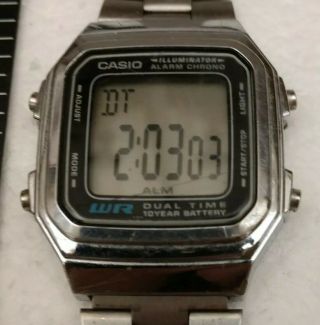Vintage Mens Casio Illuminator Alarm Chrono Dual Time Watch A178w