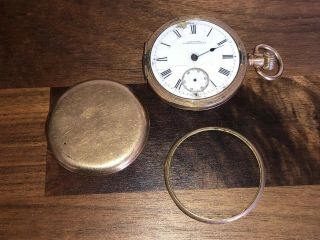Antique Gold Plated Aww Co Waltham Pocket Watch - Spares / Repair