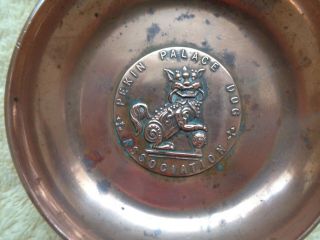 antique small copper dish pekin palace dog association 3