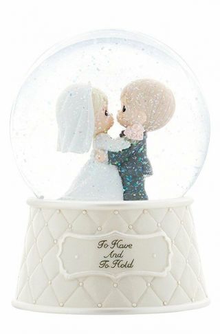 Precious Moments Wedding Figurines Musical To Have And To Hold Snow Globe