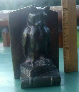 Vintage Brass Owl Bookend 2