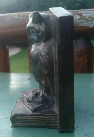 Vintage Brass Owl Bookend 4
