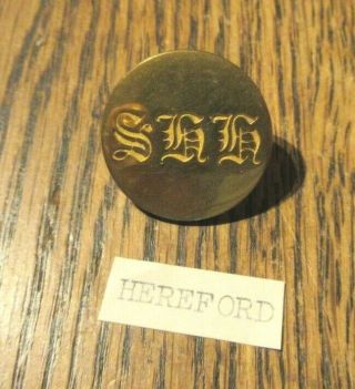 Antique Hunt Button South Herefordshire Hunt Shh 24 Mm Armfield
