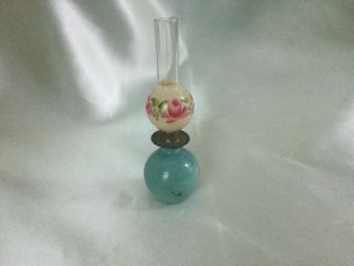 Miniature 3 " Dollhouse Glass Globe Hurricane Lamp
