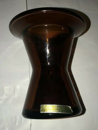 4 Mid Century Dansk Amber Glass 4.  25 