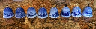 Limited Edition Bing & Grondahl Christmas In America Bells Set Of 8 Years 88 - 95