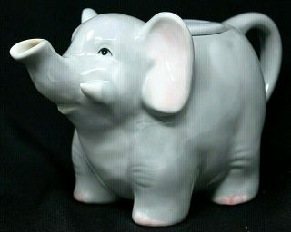 Vintage Handpainted Porcelain Elephant Teapot,  Henriksen Imports Japan,  Vguc