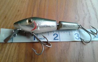 Vintage L&s Bait Co Mirro - Lure Sinker 3 " Jointed Shiny Body Fishing Lure Usa