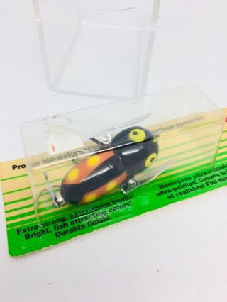 Vintage 1995 Heddon Tiny Crazy Crawler Fishing Lure Tough Cool Color Look