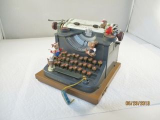 Enesco Mice Typewriter " Jolly Old St Nicholas " Music Box
