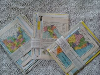 Vintage Paper Old Maps Atlas Street Directory Pages For Art Craft Journals