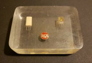 Vintage Rca Transistors Radio Circuits Lucite Paperweight