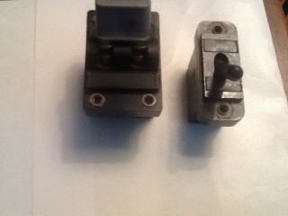 2 Old Aircraft Controll Switches 1940s 50s Ww2 Maybe Spitfire Or Others