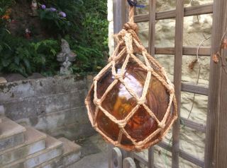 Old Amber Glass Fishing Float