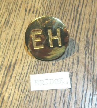 Antique Hunt Brass Button E H Hunt Eridge Hunt Sussex 25 Mm Pitt