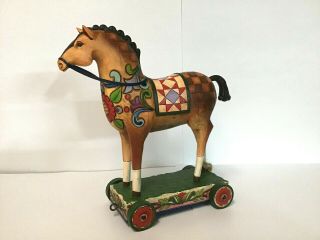 Jim Shore Heartwood Creek 2007 Painted Pony On Cart Figurine 4008183
