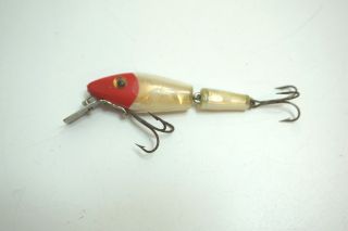 Vintage L&s Mirrolure Sinker Red Head Jointed Fishing Lure No 15m Or 15 M